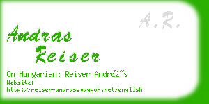 andras reiser business card